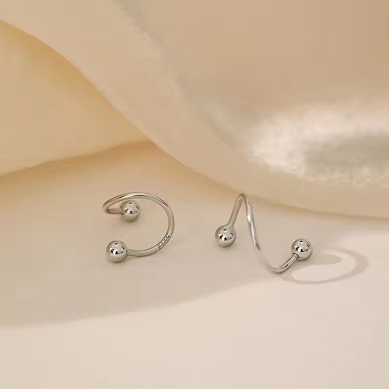 Stainless Steel Spiral Twisted Stud Earrings