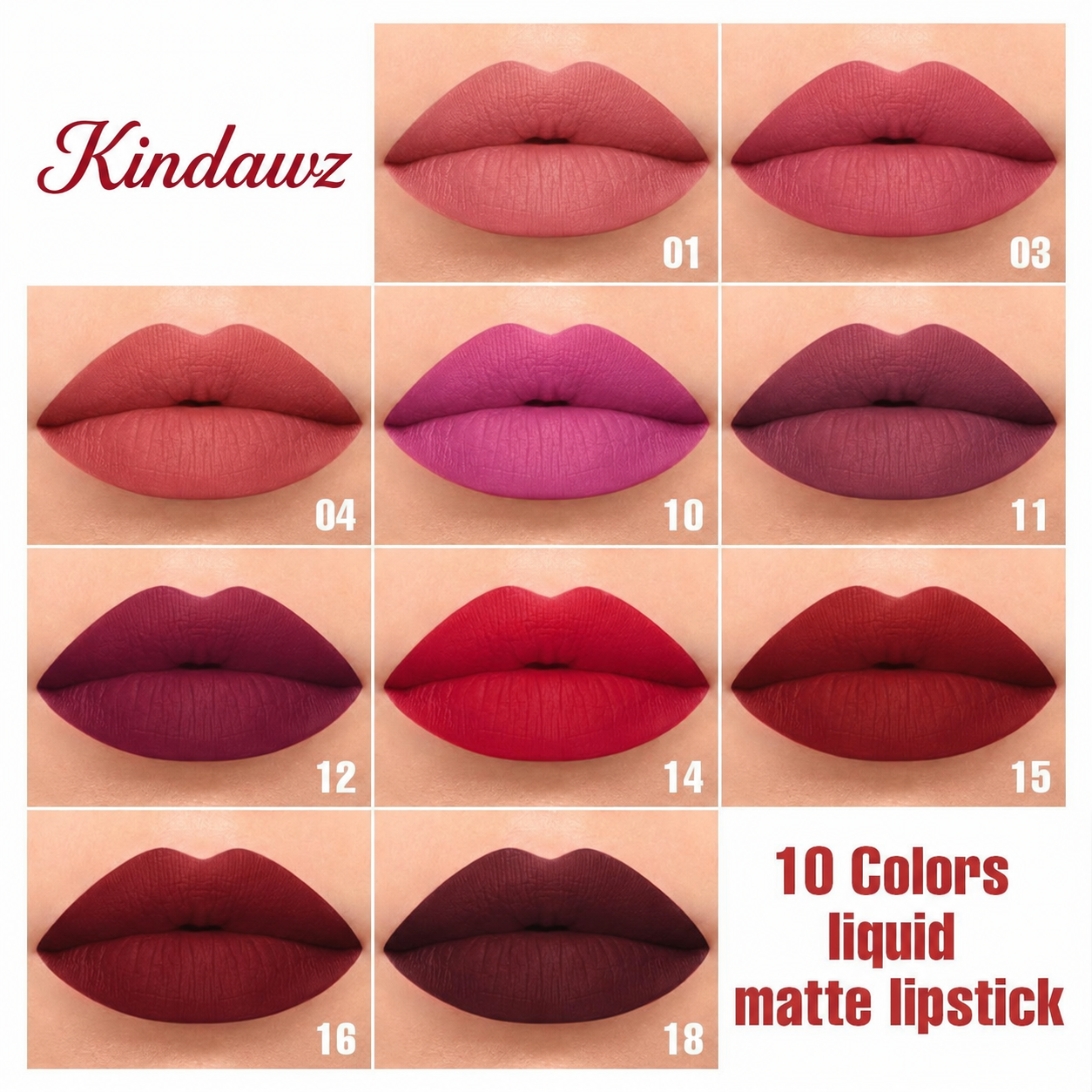 💜 10-Color Velvet Matte Lip Gloss Set – Long Lasting Waterproof Formula