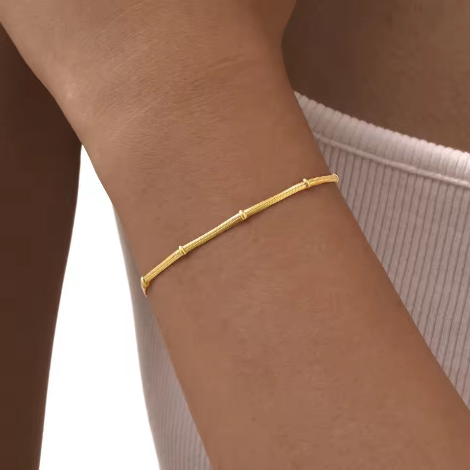 Stainless Steel Snake Ball Bead Chain Bracelet