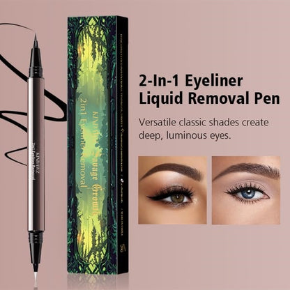🔥 2-In-1 Waterproof Eyeliner Pen With Correction Tip