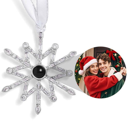 Personalized  Snowflake Photo Ornament Custom Projection Ornaments Christmas Gifts