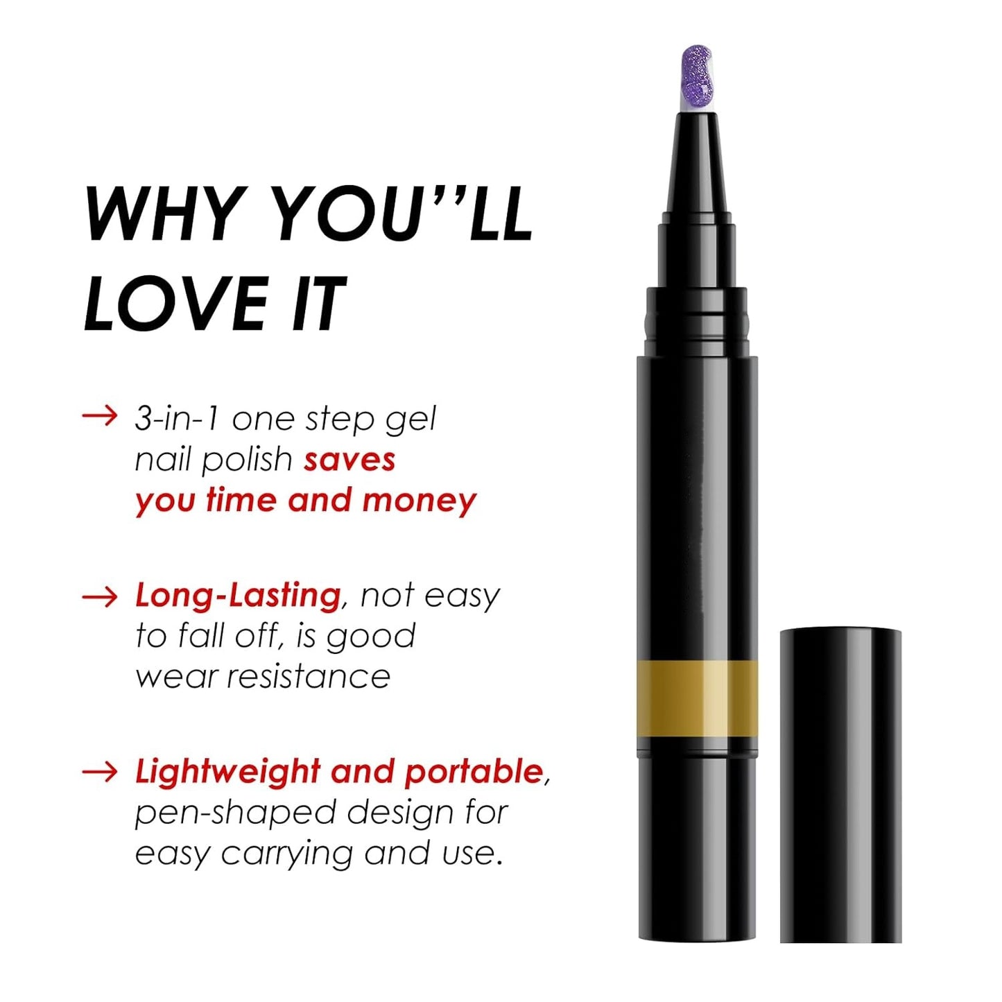 ✨ 3-in-1 One-Step Gel Nail Pen | Buy 1 Get 1 FREE 💅