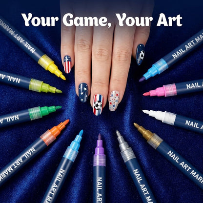 ⚽ Game Day Soccer Nail Art Pens | Paint Team Colors In Seconds