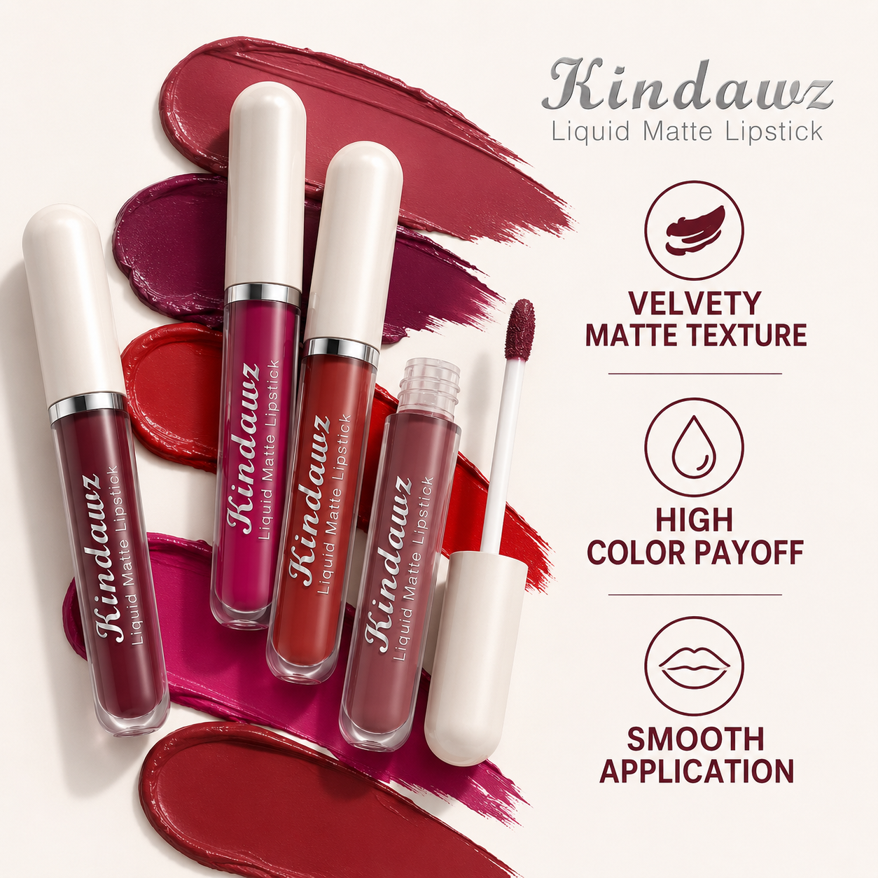 💜 10-Color Velvet Matte Lip Gloss Set – Long Lasting Waterproof Formula