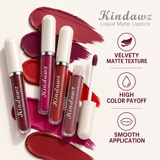 💜 10-Color Velvet Matte Lip Gloss Set – Long Lasting Waterproof Formula