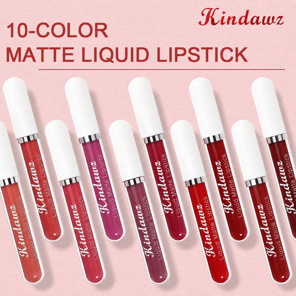 💜 10-Color Velvet Matte Lip Gloss Set – Long Lasting Waterproof Formula
