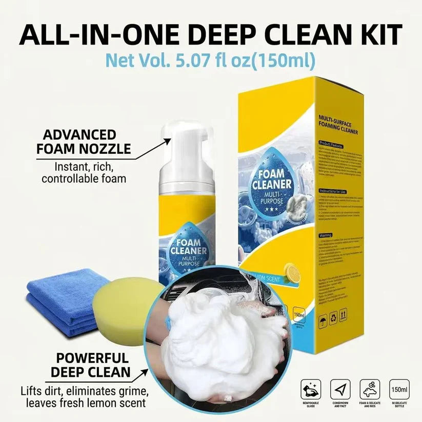 🏆LAST DAY -BUY 2 GET 1 FREE!!🧼✨4-in-1 Multi-Enzyme Premium Lemon Fresh Foam Cleaner