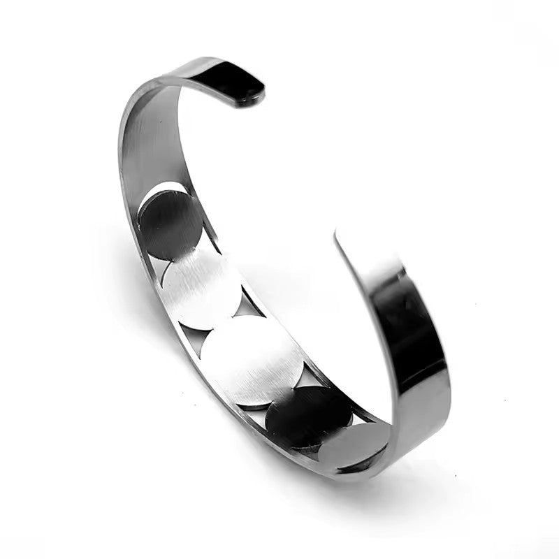 Stainless Steel Jewish Christian Adjustable Open Bangles
