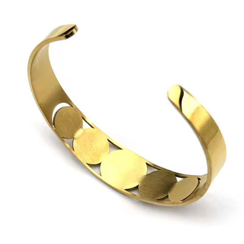 Stainless Steel Jewish Christian Adjustable Open Bangles