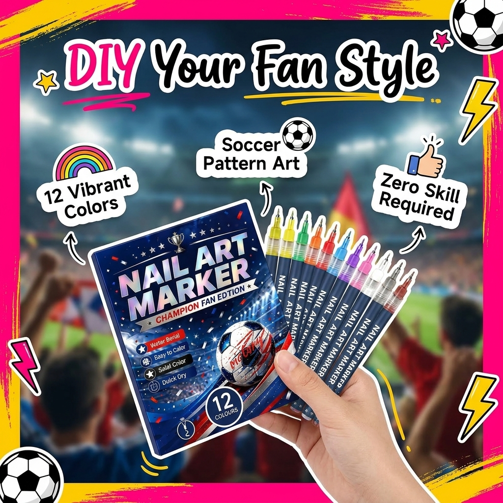 ⚽ Game Day Soccer Nail Art Pens | Paint Team Colors In Seconds