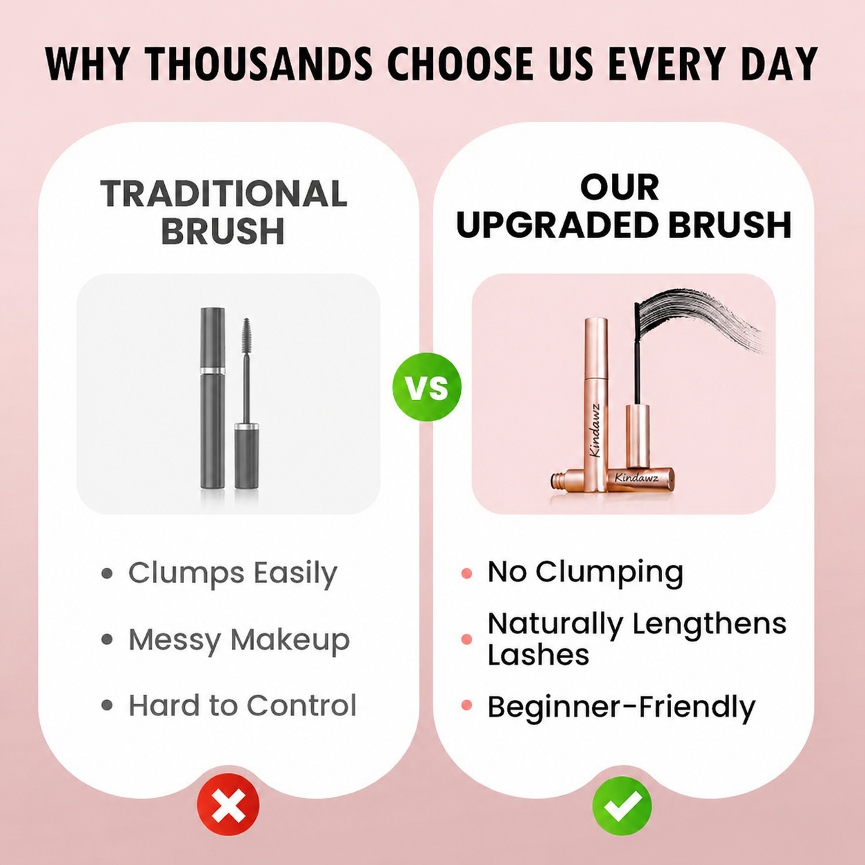 ✨Lengthening & Curling Mascara – Waterproof, Smudge-Proof Lash Booster