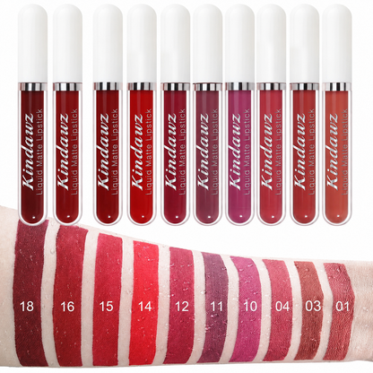 💜 10-Color Velvet Matte Lip Gloss Set – Long Lasting Waterproof Formula